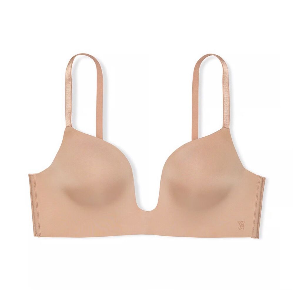 Victoria's Secret Bare Plunge Low-Back Bra Praline 36B